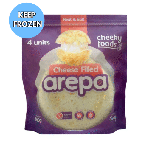 Frozen Filled Cheese Arepa Cheeky Foods x 4 - 600g: Delivery within 15km of Melbourne CBD ONLY