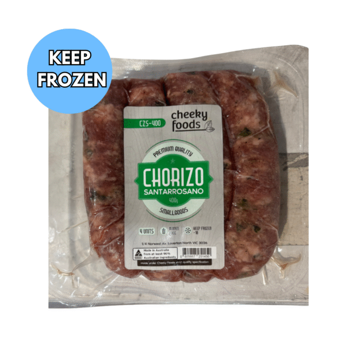 Frozen Chorizo Santarrosano x 4 - 400g: Delivery within 15km of Melbourne CBD ONLY
