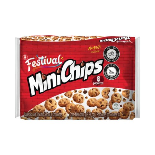 Festival Mini Chips Chocolate Cookies – 8 Pack (280g)