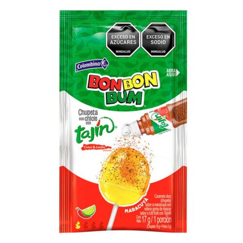 Bon Bon Bum Tajín Maracuyá Lollipop